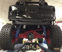 Blackhawk Jeep with the dynatrac axles and king shocks installed.