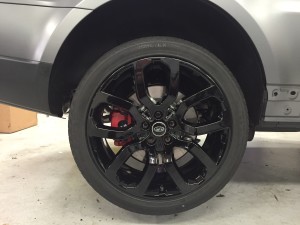 Range Rover Sport powder coat gloss black rims